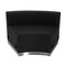 Emma and Oliver Modular Reception Concave Chair with Brushed Stainless Steel Base